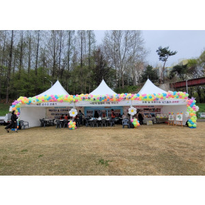 지역 축제 몽골텐트 풍선장식