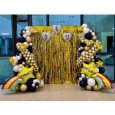 골드은박 기둥장식 포토존