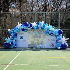 픽셀 포토존 장식 + AR 학사모 백보드