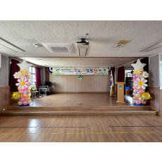 인천 계산초 입학식 무대기둥