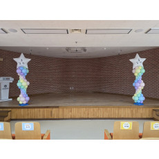 무대 파스텔 기둥장식